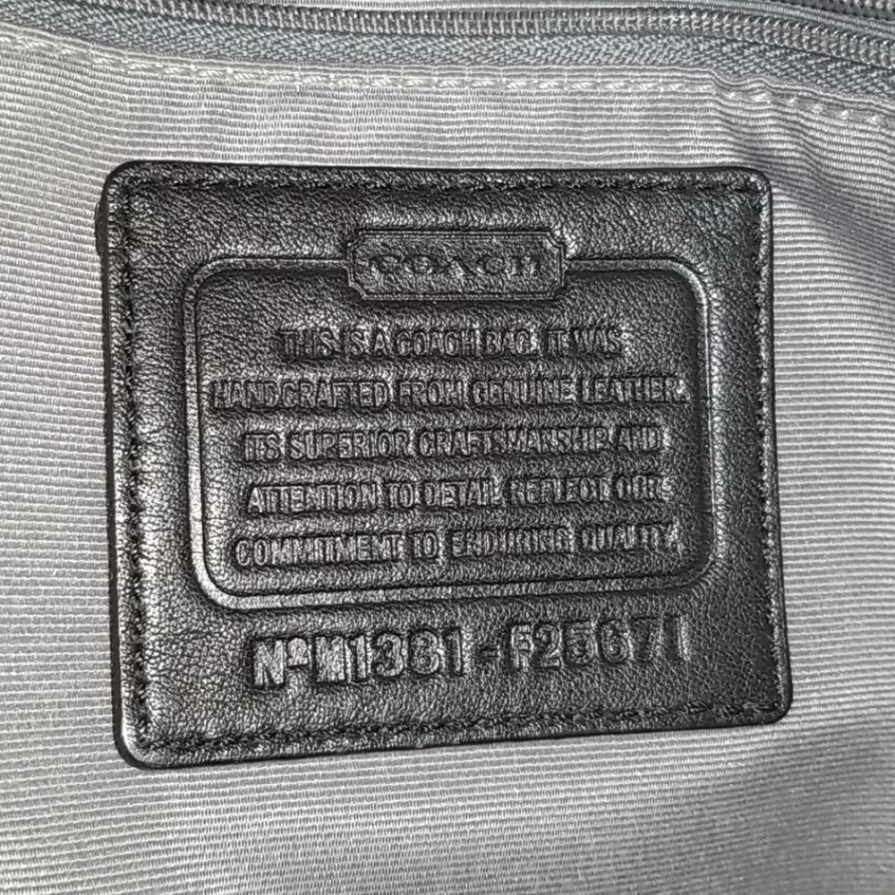 Authentic Black Leather Coach handbag - Picture 5 of 8